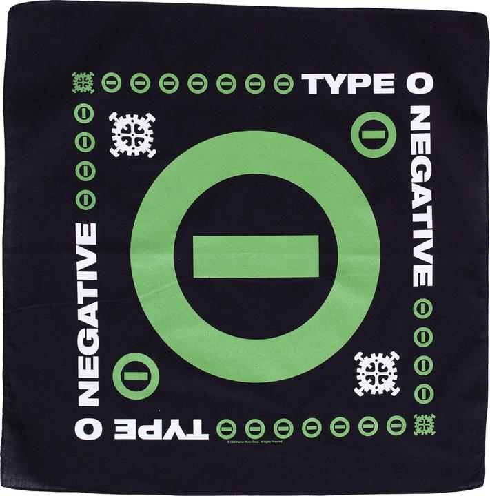 Produktbild Type O Negative Adult Negative Symbol Bandana