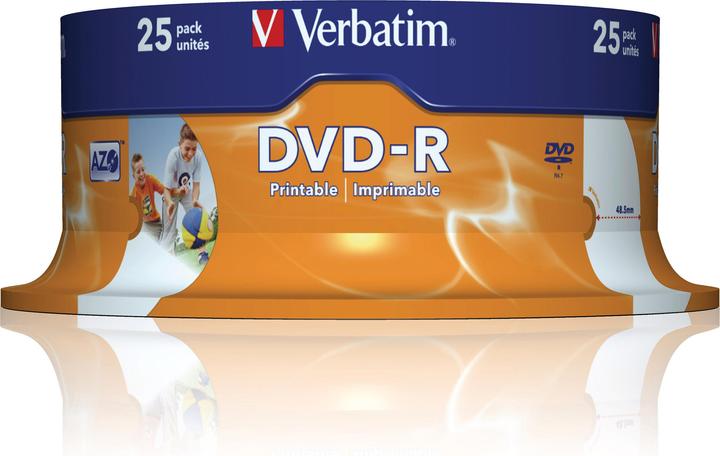 Produktbild Verbatim DVD-R, 16x, 4.7GB, 25er Spindel (25 x)
