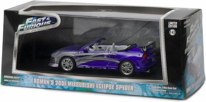 Actual product image Greenlight Collectibles 2 Fast 2 Furious - Diecast Model: 1/43 2001 Mitsubishi Eclipse Spyder