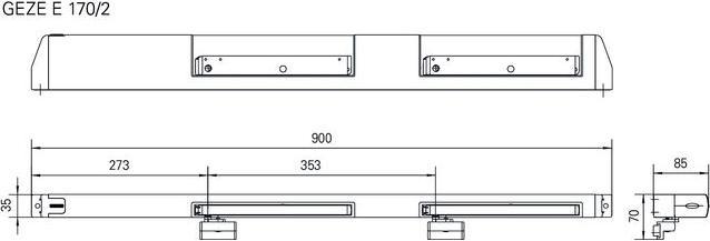 Image du produit Geze Actionneur de ciseaux E170 (1 pcs)