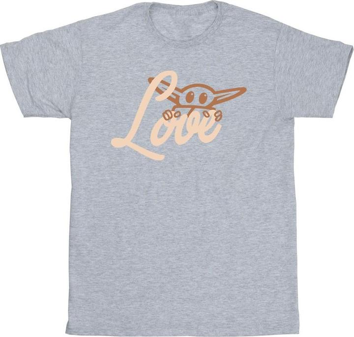 Actual product image Star Wars Girls Grogu Love Cotton T-Shirt (116)