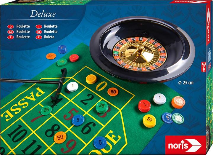 Noris Set de luxe - Roulette 25cm (Allemand, Français, Italien, Anglais)