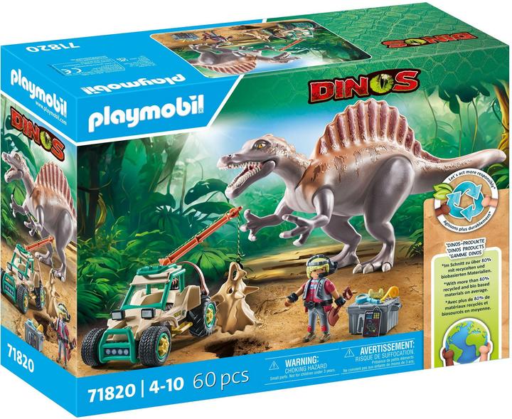 Image du produit Playmobil Attaque de spinosaurus sur une fouille de dinosaure (71820, Dinosaures Playmobil)