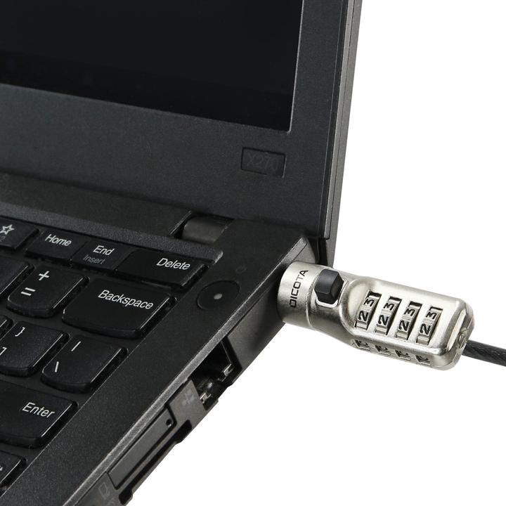 Actual product image Dicota Security Cable N-Lock combi./res. slot,single