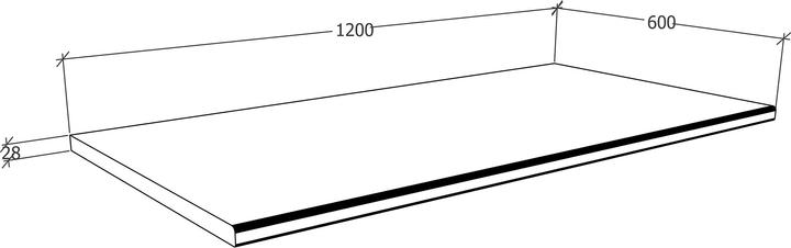 Produktbild VCM Arbeitsplatte Küchenarbeitsplatte Küchenmöbel Arbeitsplatte Küche Esilo (120 x 60 x 3 cm)