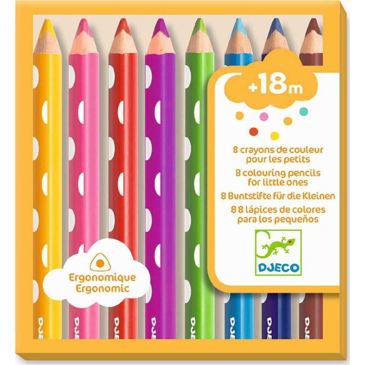 Immagine prodotto Djeco Matite colorate per i più piccoli (Multicolore, 8 x)