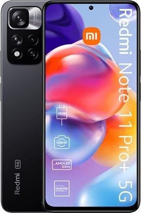Xiaomi Redmi Note 11 Pro+ 5G (128 GB, Graphite gray, 6.67", Hybrid Dual SIM, 108 Mpx, 5G)