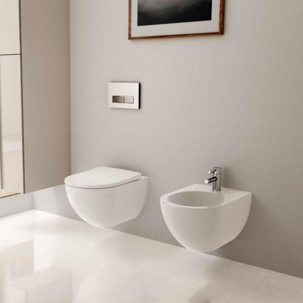 Actual product image Geberit Keramag / WC seat Acanto Slim white antibacterial soft-closing mechanism 500660012