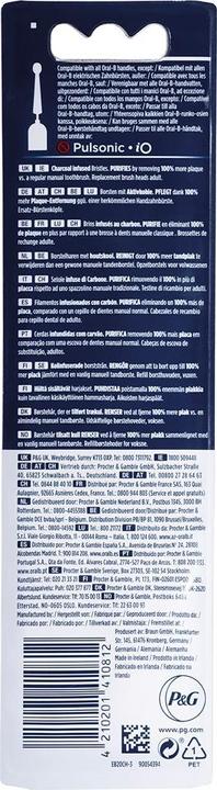 Nutritional values and ingredients Oral-B Pure Clean Activated Carbon (3 x)