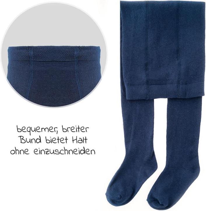 Produktbild La Loona LaLoona Baby-Strumpfhosen Strumpfhose 4er Pack - Marine Grau-Melange - (62/68)