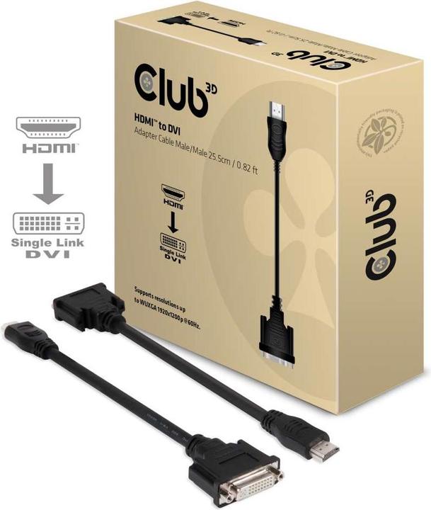 Produktbild Club 3D HDMI zu (DVI, 20 cm)