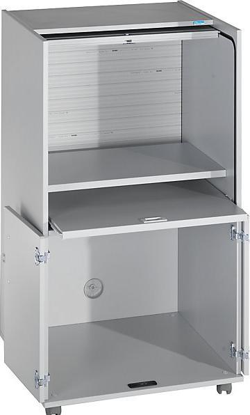 Produktbild eurokraft pro Computerschrank mit Kunststoffrollladen, mobil