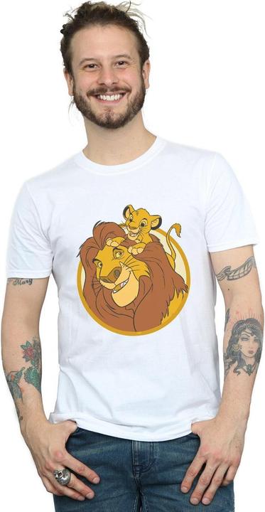 Actual product image Disney Mens The Lion King Mufasa And Simba T-Shirt (S)