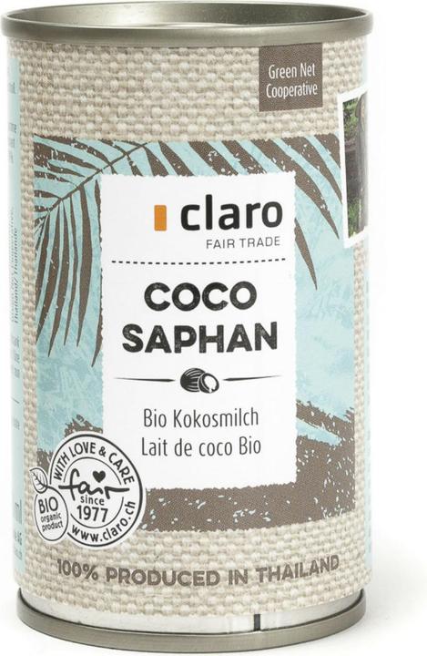 Produktbild Claro Coco Saphan Kokosmilch Bio, 160 ml (1 x 16 cl)