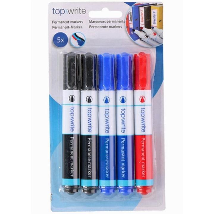 Produktbild Topwrite Permanent Marker (Mehrfarbig, 2 mm, 5 x)