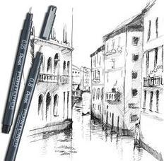 Actual product image Pentel PentelArts Permanent Fineliner Pointliner, black, set of 5 (Black, 5 x)