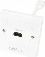 Productafbeelding LogiLink HDMI wandcontactdoos met 1x HDMI aansluiting (0.07 m, HDMI)
