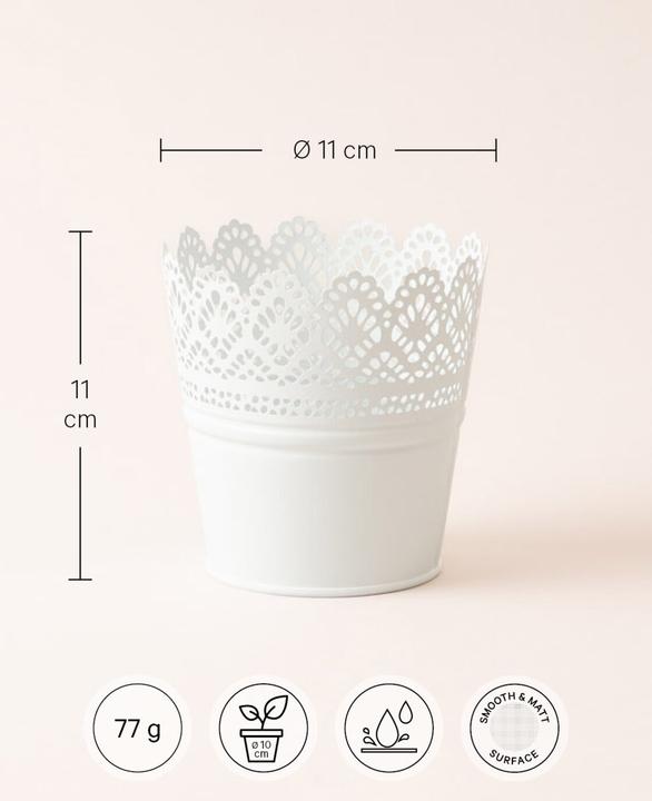 Image du produit Esmée Pot de fleurs, cache-pot avec pointes, tôle (11 cm)