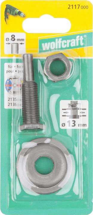 Produktbild wolfcraft wolfcraft 1 Spanndorn für Bohrung 13mm, Schaft 8mm