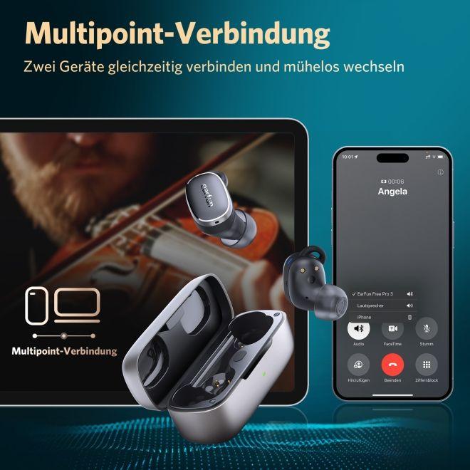 Immagine prodotto EarFun Free Pro 3 (ANC, 6 h, Senza fili)