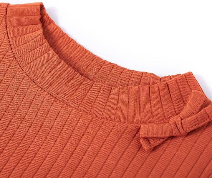 Immagine prodotto VidaXL Camicia da bambino a maniche lunghe arancione scuro 116,Materiale: 95 (116)