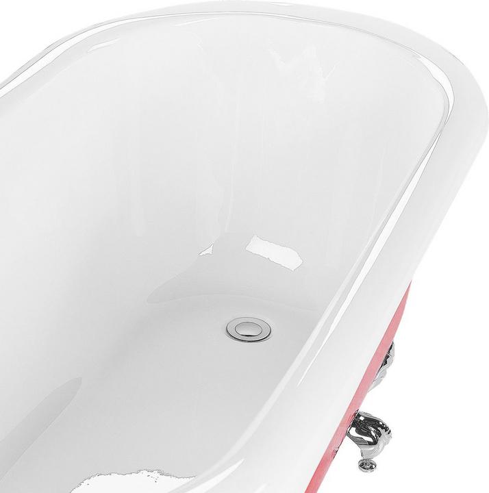 Actual product image Beliani Bathtub freestanding red oval 170 x 76 cm CAYMAN (246 l, 76 cm)