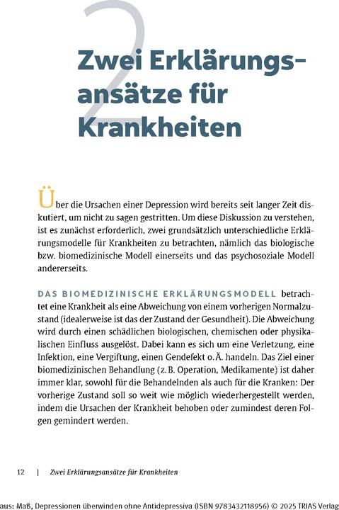 Produktbild Depressionen überwinden ohne Antidepressiva (Deutsch, Reinhard Mass, 2024)