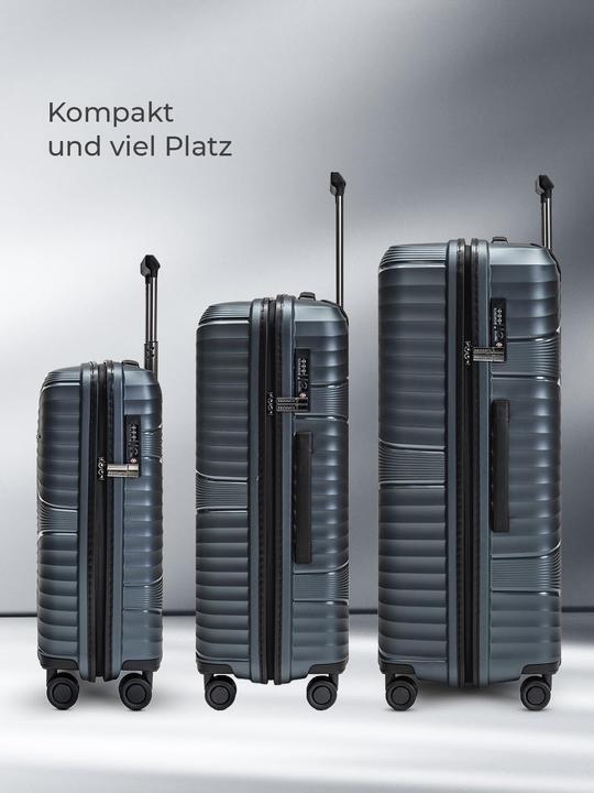 Immagine prodotto Pactastic Collezione 02 THE THREE SET Set di valigie a 4 ruote 3 pezzi (204 l, XL (da 115l))