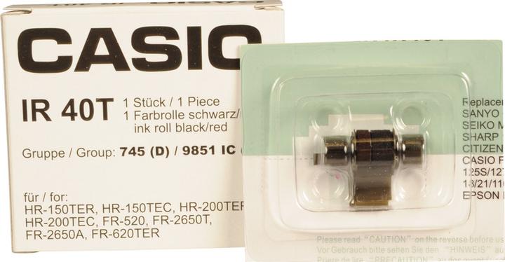 Actual product image Casio IR40T Color roll black, red