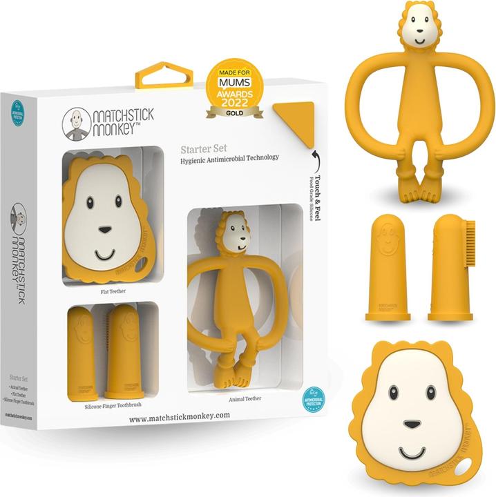 Produktbild Matchstick Monkey Beissring 'Ludo Löwe' Starter Set 4-teilig