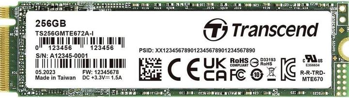Produktbild Transcend 256 GB Interne PCIe SSD TS256GMTE672AI-VS1 (256 GB, M.2 2280)