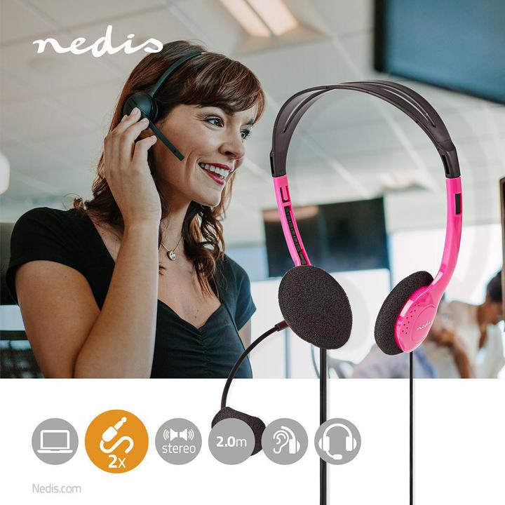 Image du produit Nedis Casque pour PC Bandeau 2 fiches 3,5 mm (Filaire)