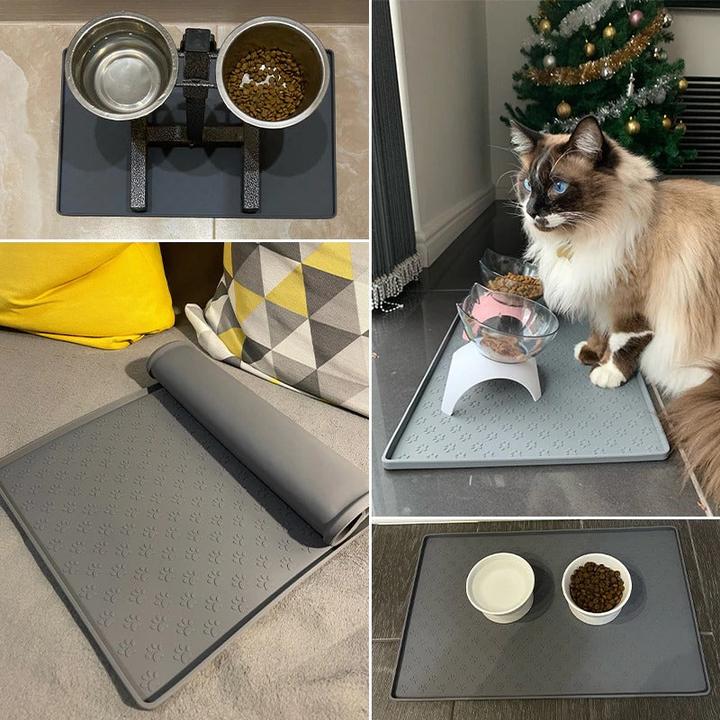 Immagine prodotto Hermex Tappetino per ciotola in silicone per proteggere il pavimento del cane Rosa