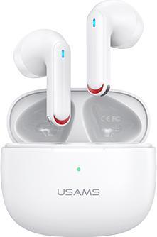 Actual product image Usams Słuchawki Bluetooth 5.2 TWS NX10 Series Dual mic bezprzewodowe biały/white BHUNX02 (ANC, 5 h, Wireless)