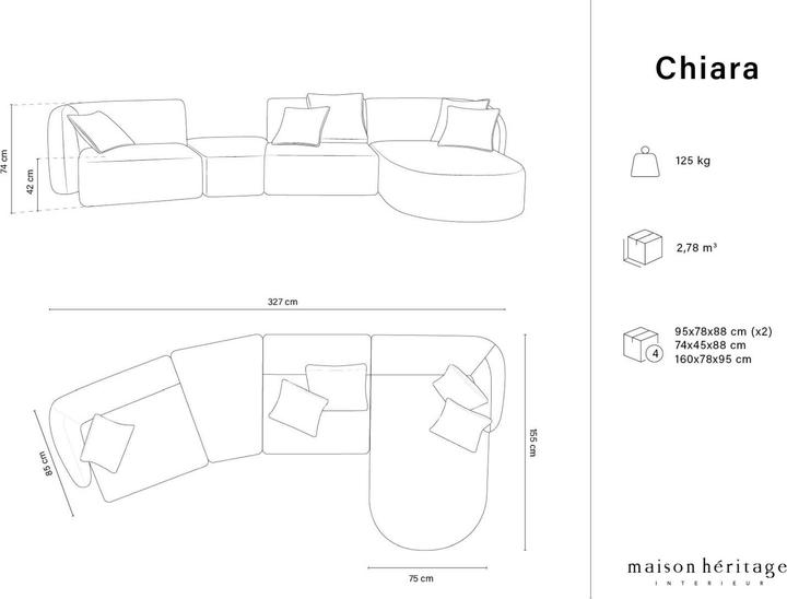 Produktbild Maison Heritage Chiara (2-Sitzer, 3-Sitzer, 4-Sitzer)