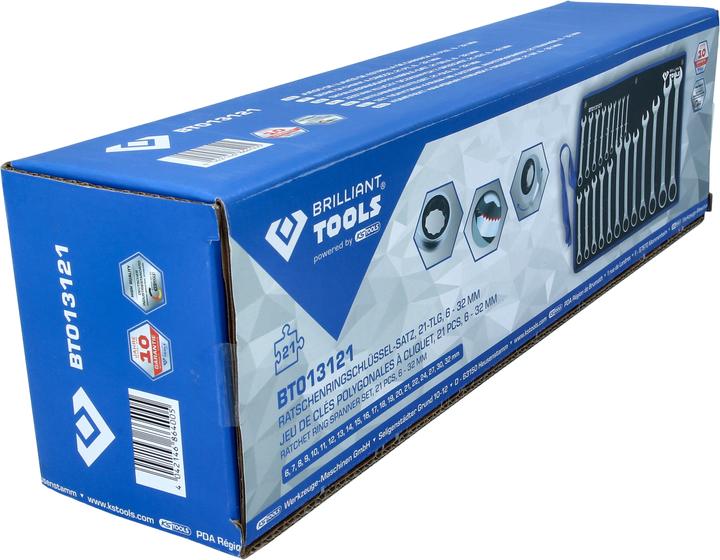 Produktbild KS Tools Ratschenringschlüssel-Satz (32 mm, 19 mm, 6 mm, 12 mm, 24 mm, 14 mm, 22 mm, 16 mm, 23 mm, 10  mm, 21 mm, 18 mm, 27 mm, 7 mm, 31 mm, 17 mm, 11 mm, 15 mm, 26 mm, 30 mm, 8 mm, 28 mm, 9 mm, 29 mm, 13 mm, 20 mm, 25 mm)