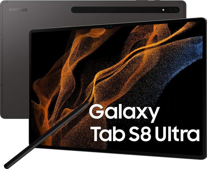 Actual product image Samsung Galaxy Tab S8 Ultra (5G, 14.60", 512 GB, Graphites)
