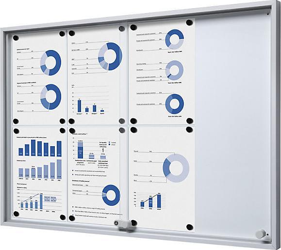 Immagine prodotto eurokraft pro Vetrina con porte scorrevoli (Calamita, Bacheca, 90,5 x 64 cm)