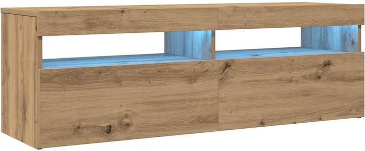 Actual product image VidaXL TV Schrank Lowboard Fernsehschrank Fernsehtisch mit LED Artisan-Eiche (120 x 35 x 40 cm)