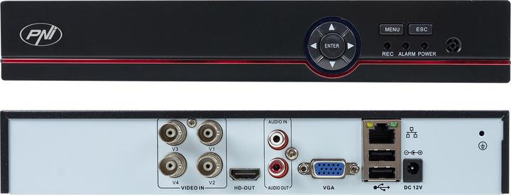 PNI AHD House PTZ1500 5MP Package de vidéosurveillance - DVR et 4 caméras extérieures (2560 x 1920 pixels)