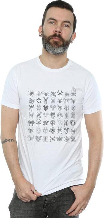 Actual product image Mens Spider-Man Spidey Symbols Sketched T-Shirt (3XL)