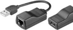 Image du produit Goobay USB Extension Ethernet 40,0m- Câble Convertisseur USB > RJ45 Extender de ligne (CAT5) (0.20 m, USB 1.1)