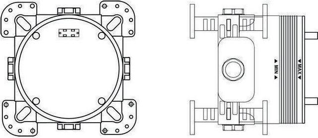 Actual product image Ideal Standard IDS flush-mounted kit 1 EASY box for bath and shower arm. Individual thermostats