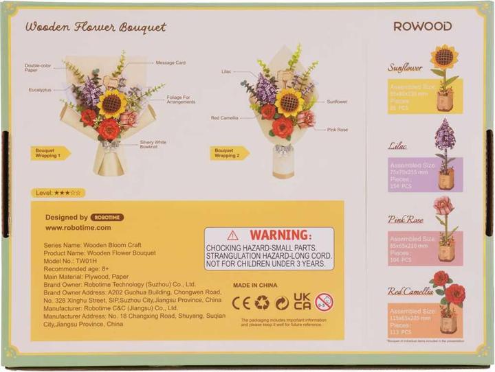 Produktbild Robotime Modellbausatz 'BLUMENSTRAUSS'