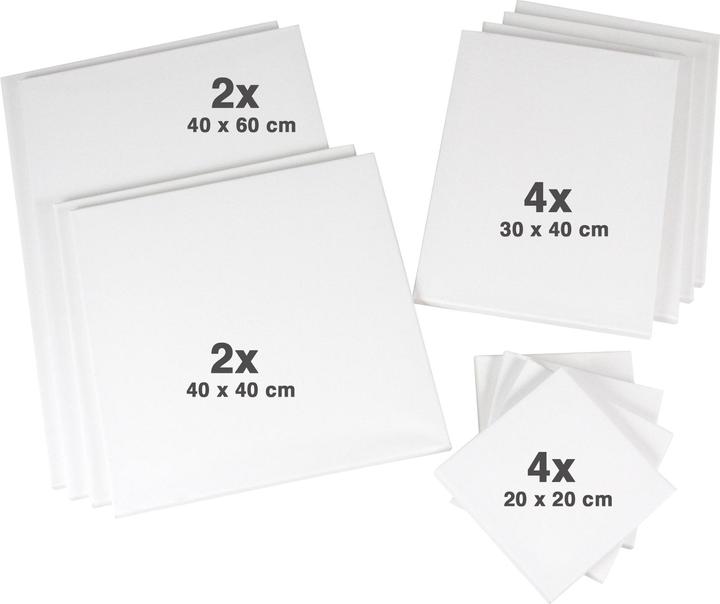Produktbild Paintersisters Keilrahmen Set #1 (20 x 20 cm, 40 x 40 cm, 40 x 60 cm)