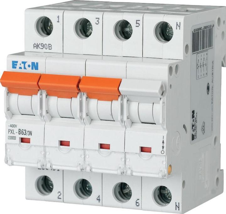 Image du produit Eaton MOE PXL-C63/3N Commutateur LS 63A 3+N-p C-Char