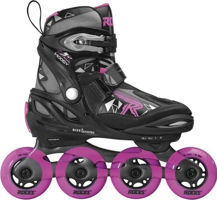 Roces Rollschuhe Moody Girl Tif, schwarz-grau-rosa, Grösse 36-40 (37)