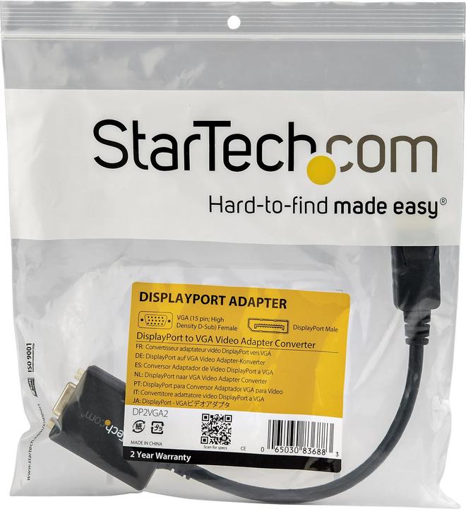 Actual product image StarTech DisplayPort to VGA Video Adapter / Converter with up to 1920x1200 / DP 20 Pin (St) to VGA 15Pin... (Camera Converter)