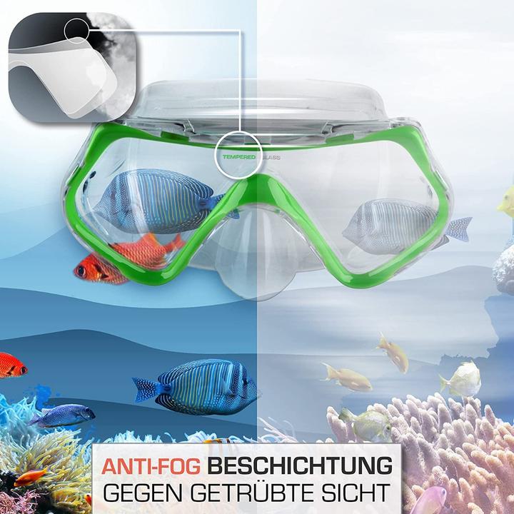 Image du produit Tropisport Set de plongée Premium avec masque et tuba - Plongeur anti-buée incassable inclus