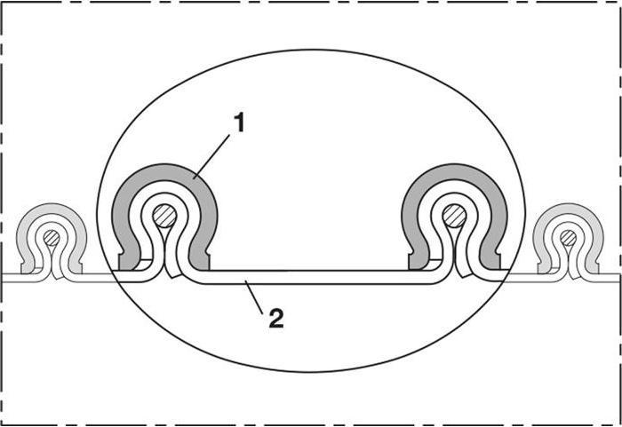 Actual product image Norres PE clamping profile hose Inner Ø 315 mm Outer Ø 327 mm 6 mm Length 3 m